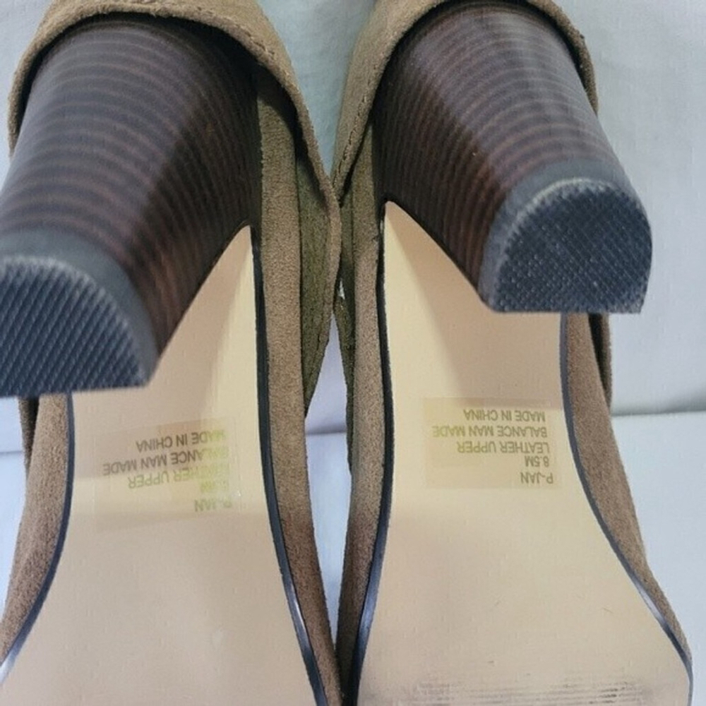 Steve Madden Womens P-Jan Suede Leather Fold Over Clog Mule Bootie 8.5M Taupe - Picture 6 of 7